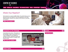 Tablet Screenshot of centreofscience.com